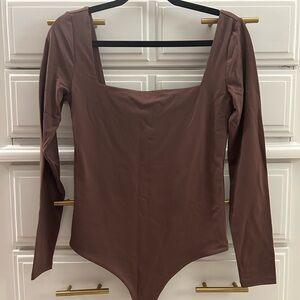 Nuuds Brown Long Sleeve Bodysuit